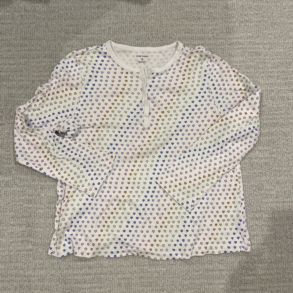 Roller Rabbit disco hearts pajama SET long sleeve and pants